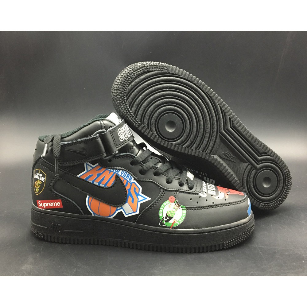 supreme x nba x nike air force 1 mid black