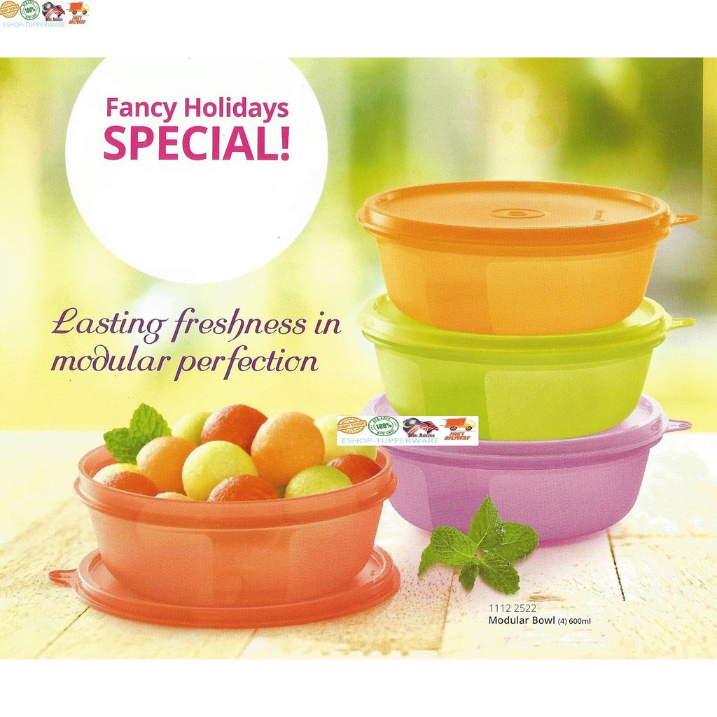 Tuppeware modular bowl 600ml & 1L (LOOSE)