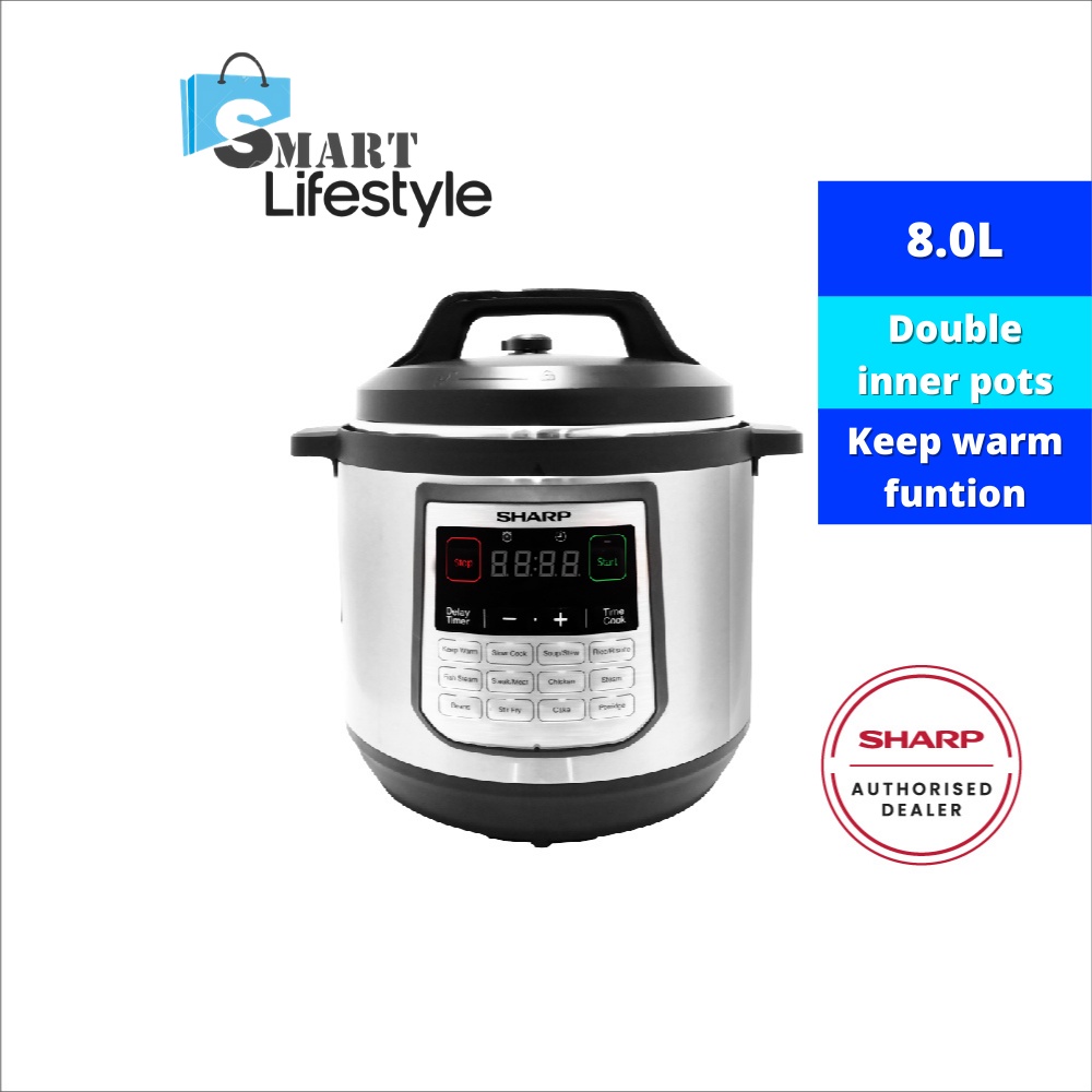 Sharp 8.0L Pressure Cooker - KQ809ST | Shopee Malaysia