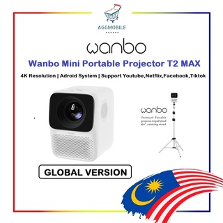 [Global] Wanbo T2 Max Projector (4K Resolution, Built-in Android System & YouTube) With 1 Year Warranty