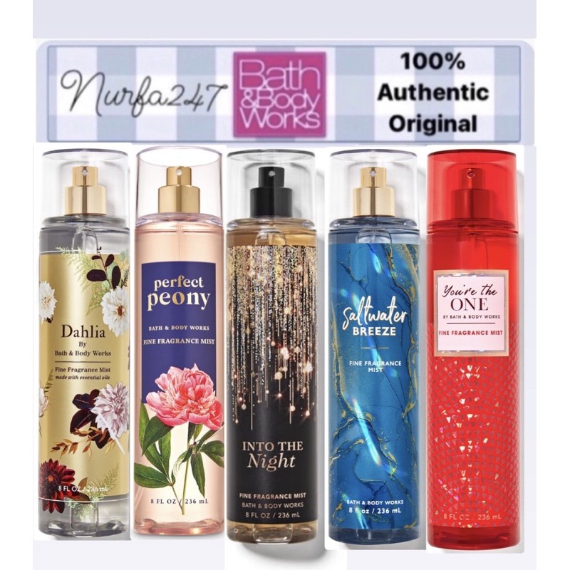 Bath & body works fragrance mist perfume bath and body works | Shopee