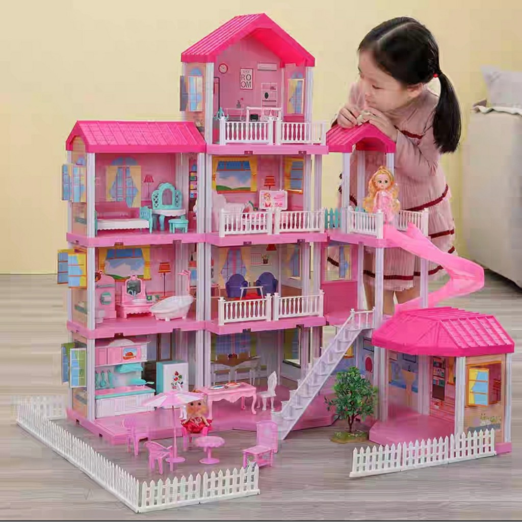 Luxurious Dream Mansion Toys Doll House Pretend Playset Included ...