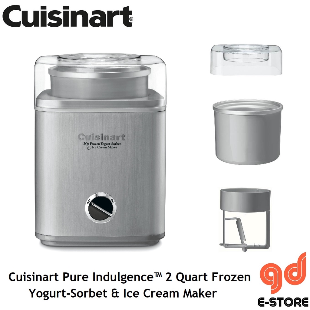 Cuisinart ICE30BCHK Pure Indulgence™ 2 Quart Frozen Yogurt-Sorbet & Ice ...