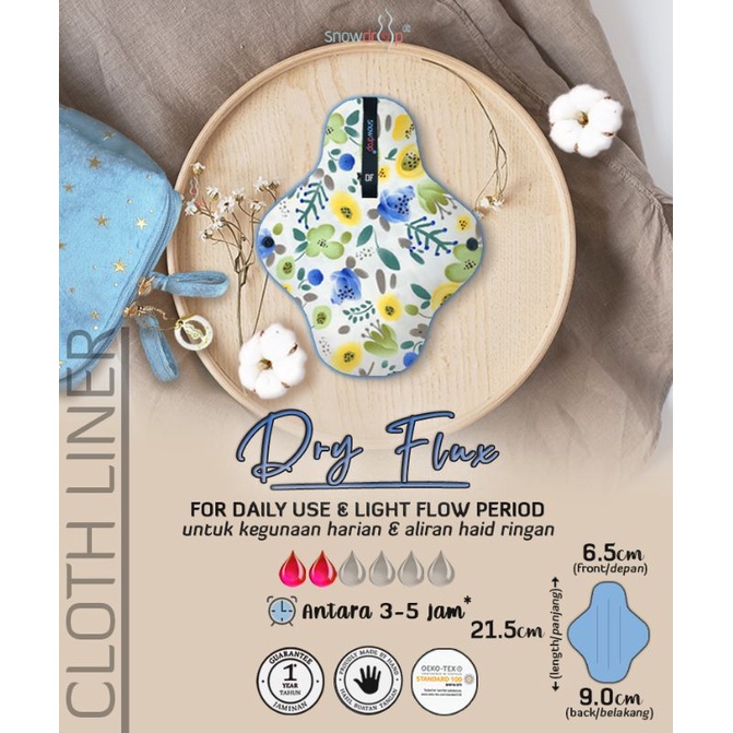 Pantyliner Kain 21.5cm Snowdrop Cloth Liner Reusable pantiliner