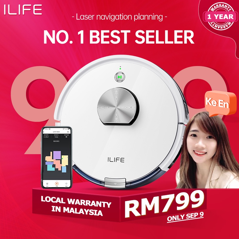 ILIFE L100 Smart Robot Vacuum Cleaner Mopping Robot LDS Laser