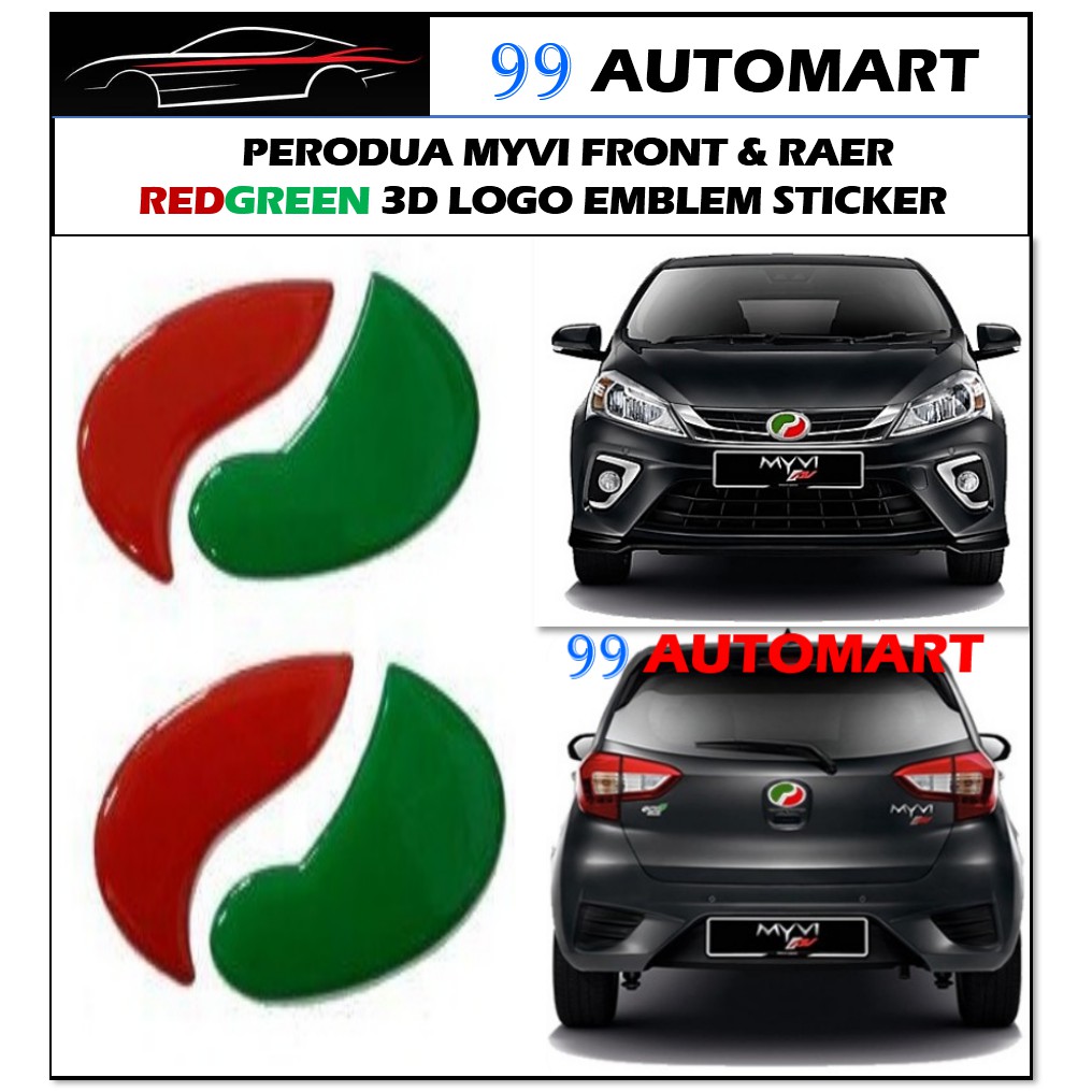 GREEN RED PERODUA MYVI 2005 2007 2009 2011 2013 2015 2016 2017 2018 ...