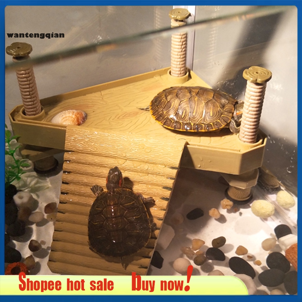 WT Turtle Pier Floating Enjoy Sunbathe Plastic Tortoise Climbing Ramp ...