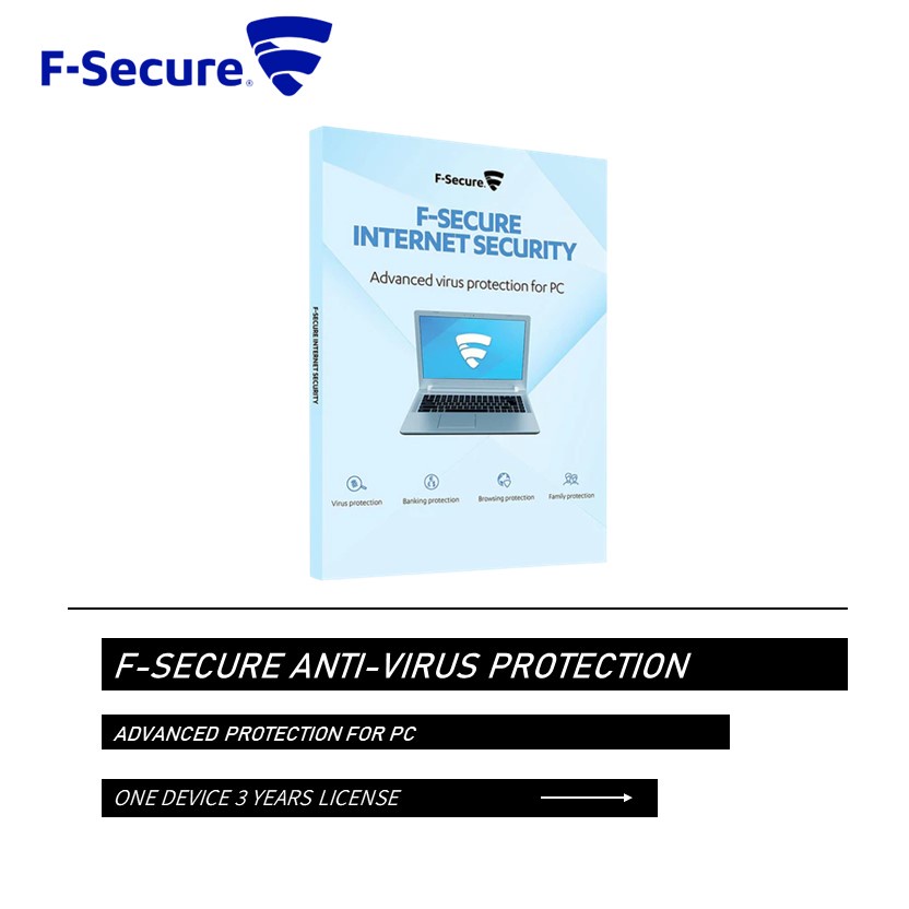 F-secure Antivirus 1 User 3 Years License - Advanced Protection For PC