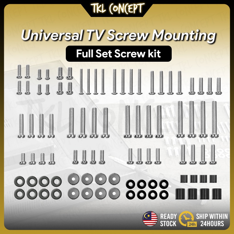 Universal TV Bracket Screw Mounting Skru TV Hardware Kit Pack For