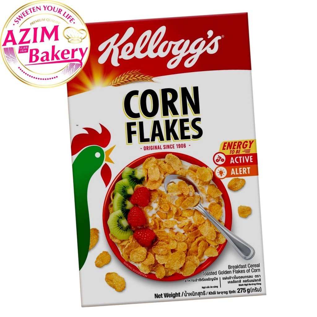 Kellogg'S Corn Flakes Cereal 275G, 500G Cornflakes (Halal) by Azim Bakery Shopee Malaysia