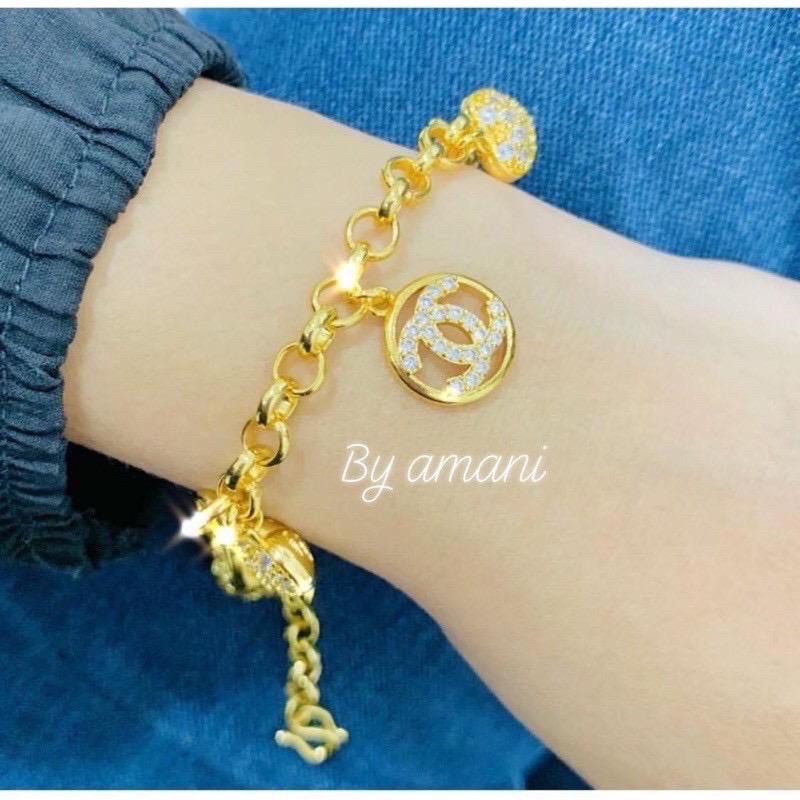 Buy Rantai Tangan Channel Style Cop 916 Persis Ori Bracelet Emas Korea Bangkok Murah Ready Stock Iman Shop Gold Seetracker Malaysia