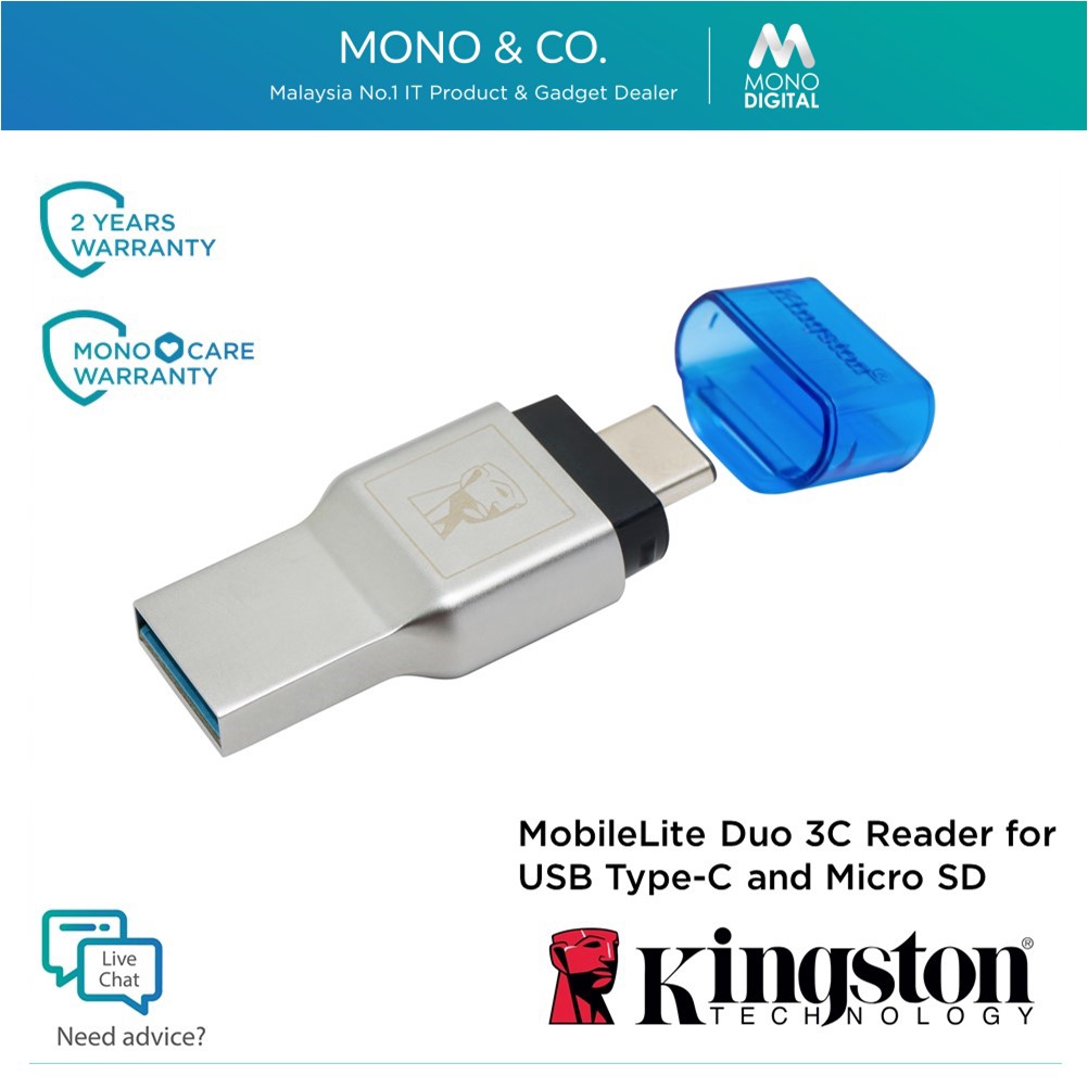 Kingston MobileLite Duo 3C USB Type-C Port MicroSD Reader FCR-ML3C