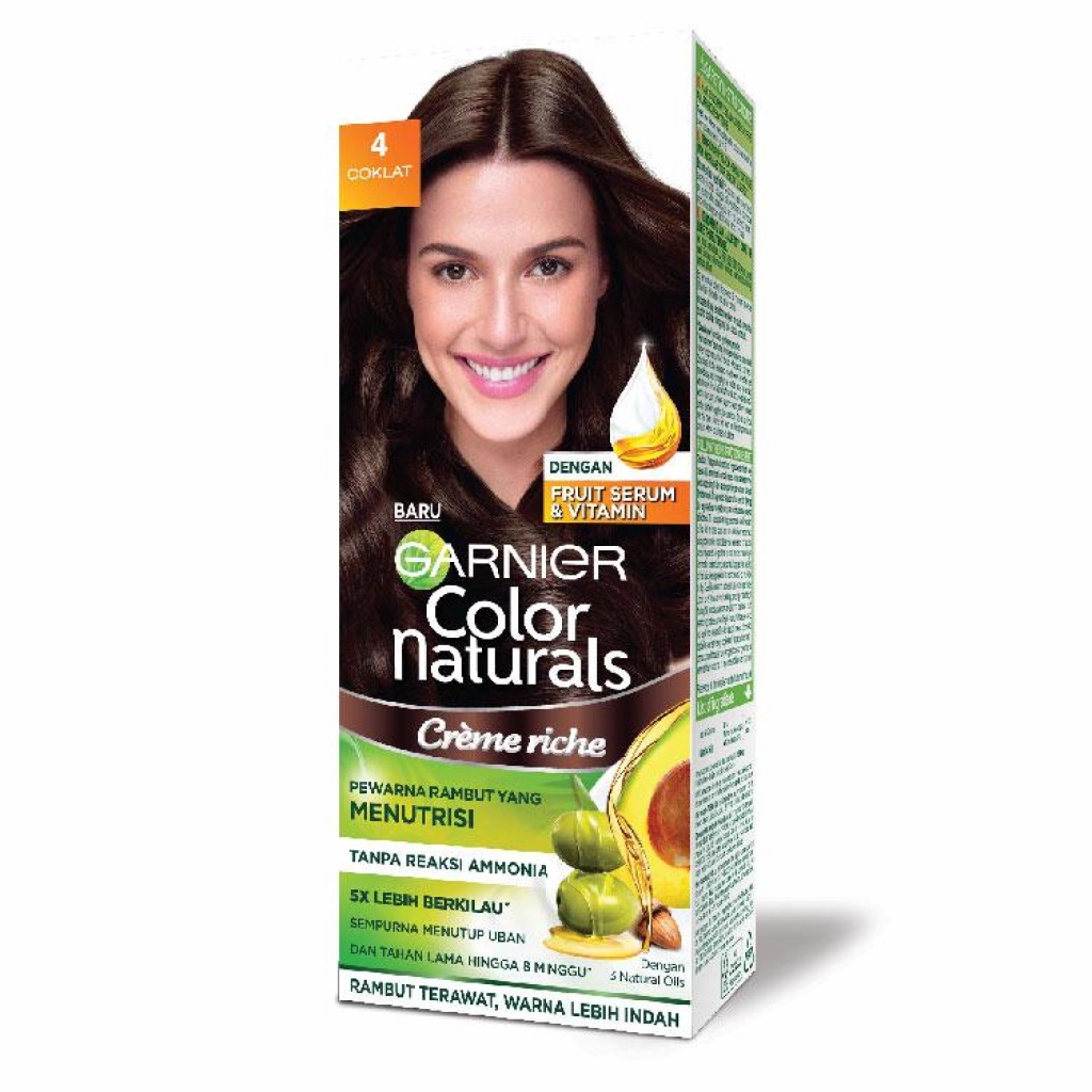  Garnier  Color  Naturals Cream Hair  Color  4 Coklat Shopee 