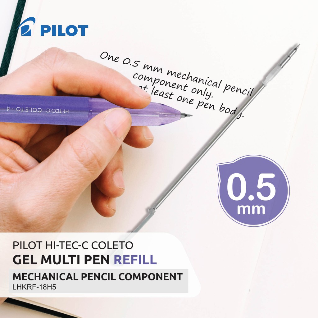 Refill Pilot Hi Tec C Coleto Multipen 0 3mm 0 5mm Mechanical Pencil Component Shopee Malaysia