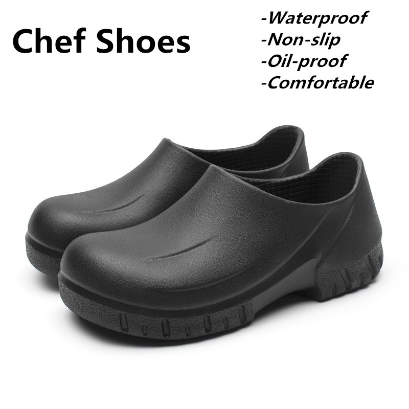 Chef Shoes Waterproof And Non Slip Kitchen Hotel Work Shoes Oil Proof Comfortable Safety Shoes Shopee Malaysia