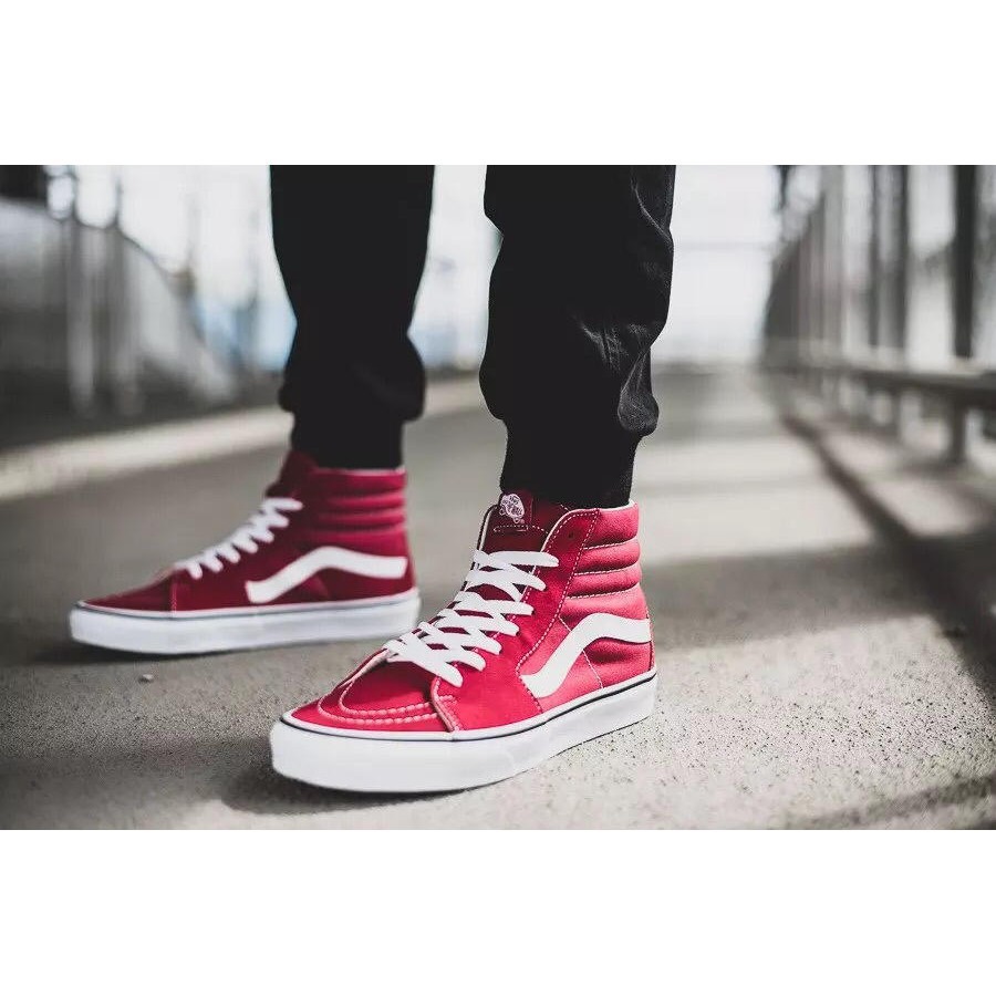 red high top vans womens