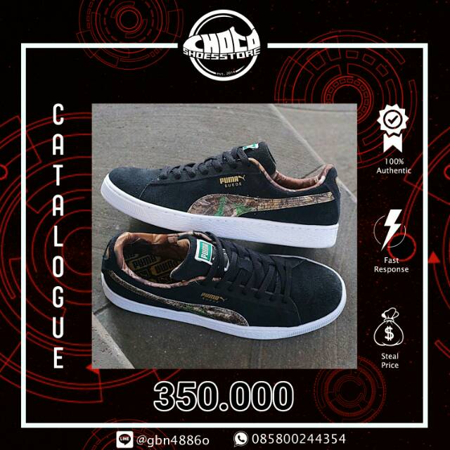 puma suede black camo