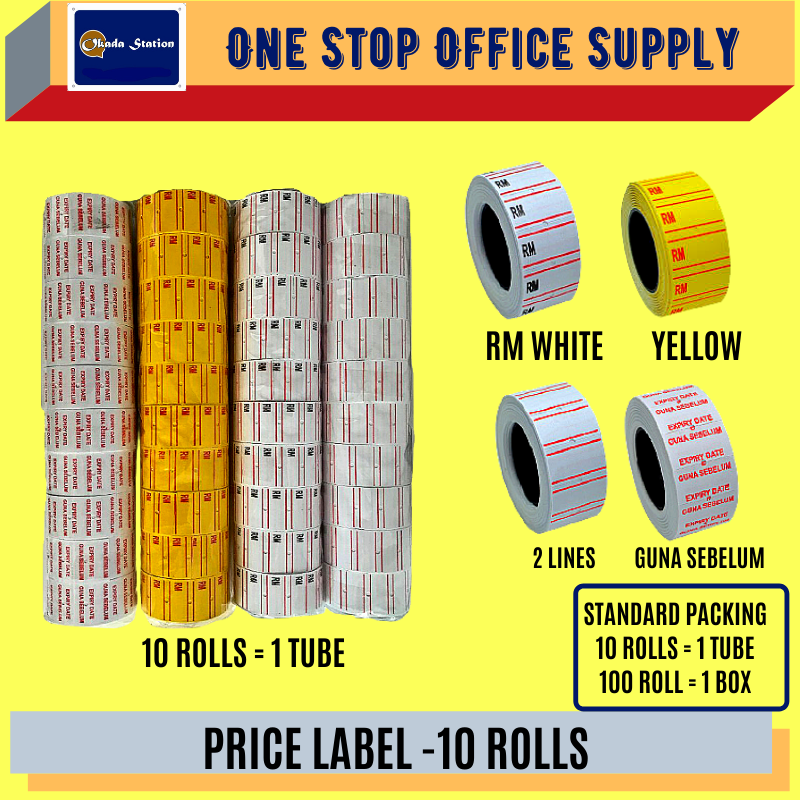 OKADA PRICE LABEL ROLL 10 ROLL / Price Sticker / Sticker Label