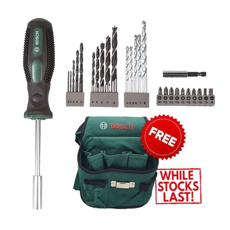 Genuine Guarantee Bosch 27pcs Drill Bit Screwdriver Set