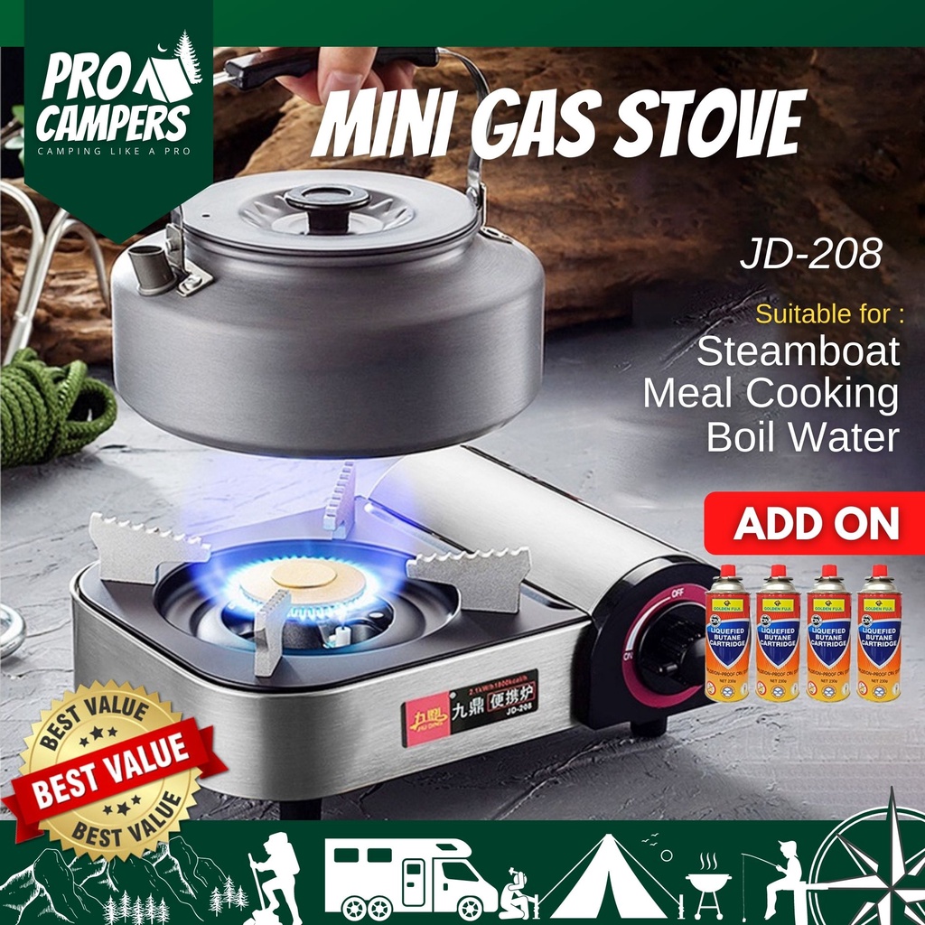 Portable Mini Camping Gas Stove Butane Cooker for Picnic Hiking