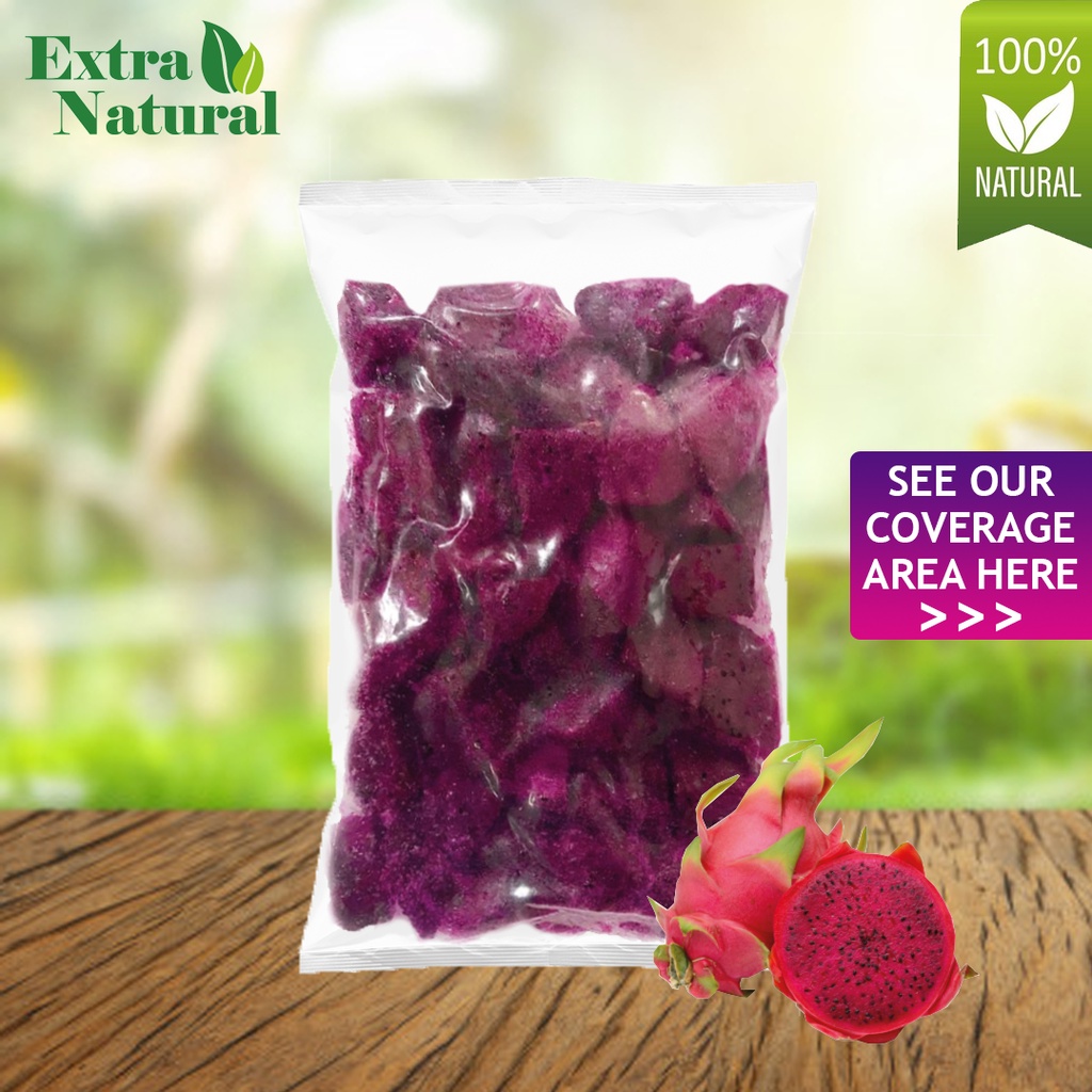 [Extra Natural] Frozen Dragon Fruit Chunk [Buah Naga] (PM 1ST FOR