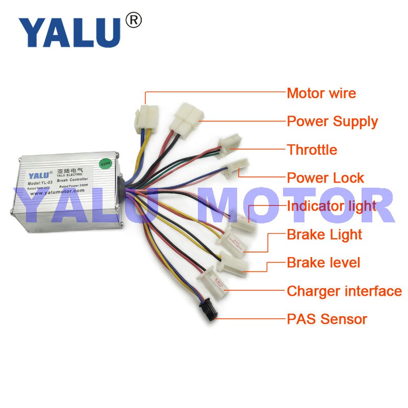 Details about   500W 24V 40A YALU YL-03 variable Speed Controller f scooter Ebike Electric motor 