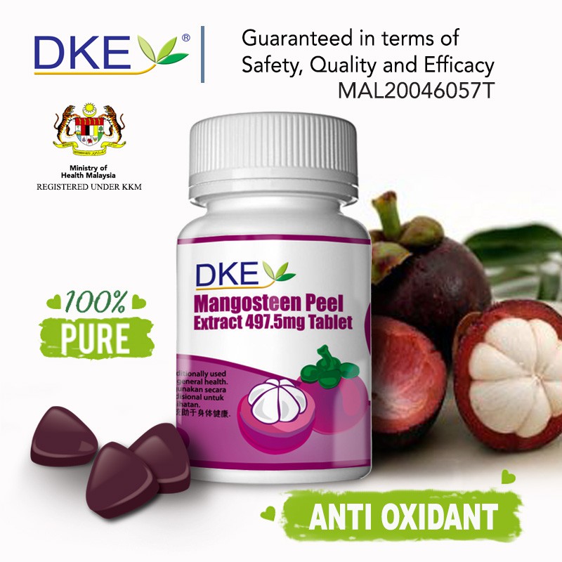 Dke Mangosteen Peel Extract 497 5mg Tablet 100 Pure Mal No t Shopee Malaysia