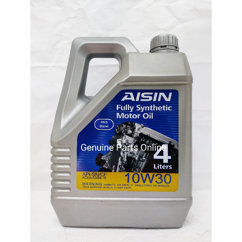 Aisin Fully Synthetic SN/CF 10W30 4Litre Engine Oil (Old Stock Old