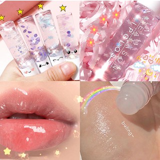 TEAYASON Cute Shiny Colorless Lip Gloss Lip Balm Moisturizing Clear Lip Oil Lips Tint Care