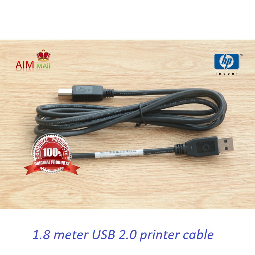 Hp Usb 20 Hi Speed Printer Cable 18m Shopee Malaysia 0178