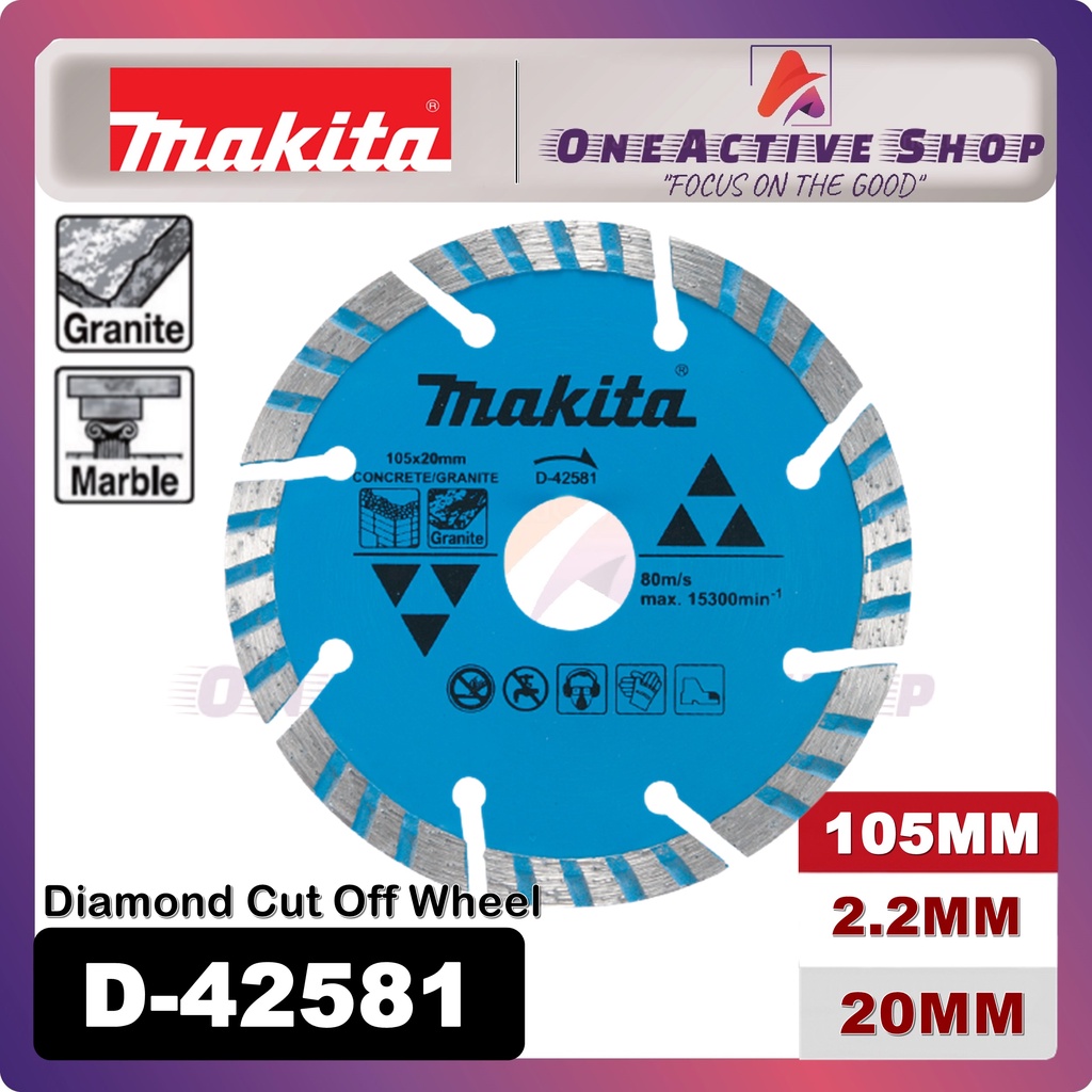 MAKITA 4'' Diamond Cut Off Wheel Blade D42581 ( FOR GRINDER BLADE / TILE CUTTER BLADE