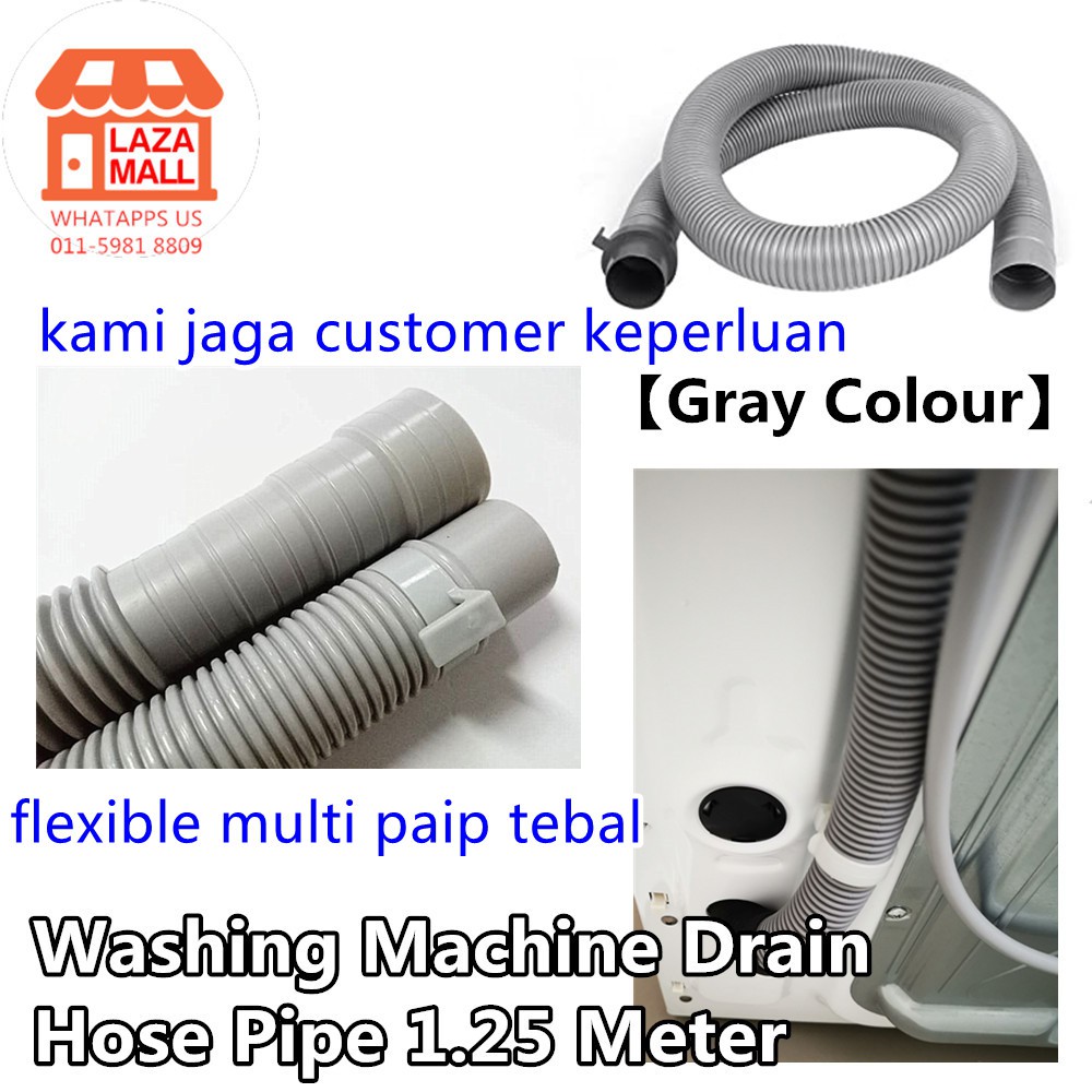 LEBIH TEBAL Drain Hose Pipe Washing Machine spin Out Water mesin cuci Washer Outlet washes洗衣机排水管Piap Saluran Mesin Basuh