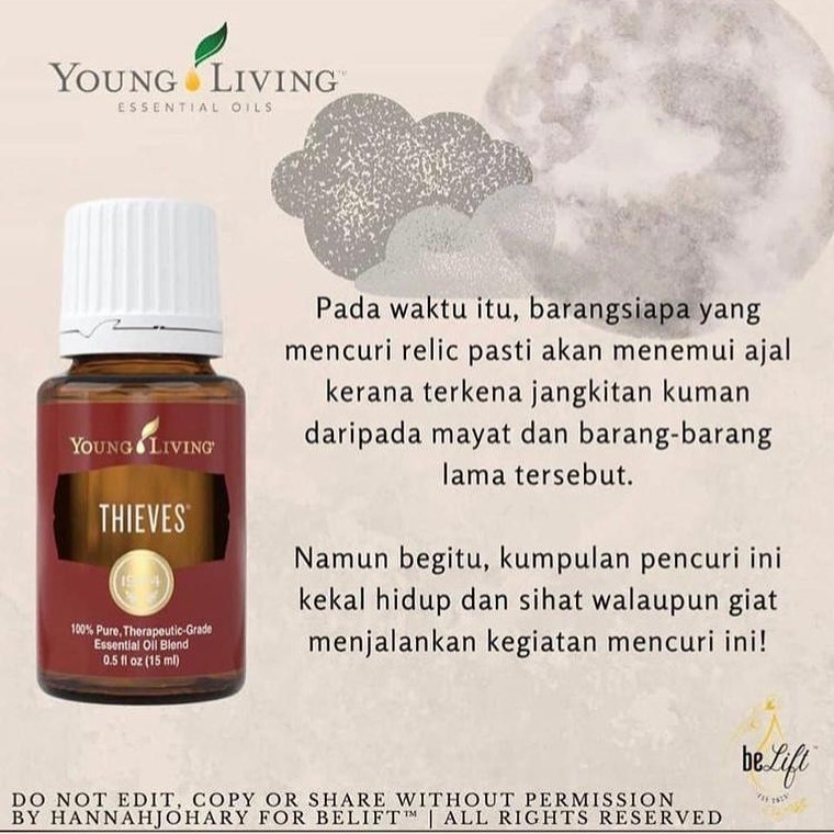 Thieves Essential Oil Young Living 100 Original Money Back Guarantee If Tiruan Shopee Malaysia