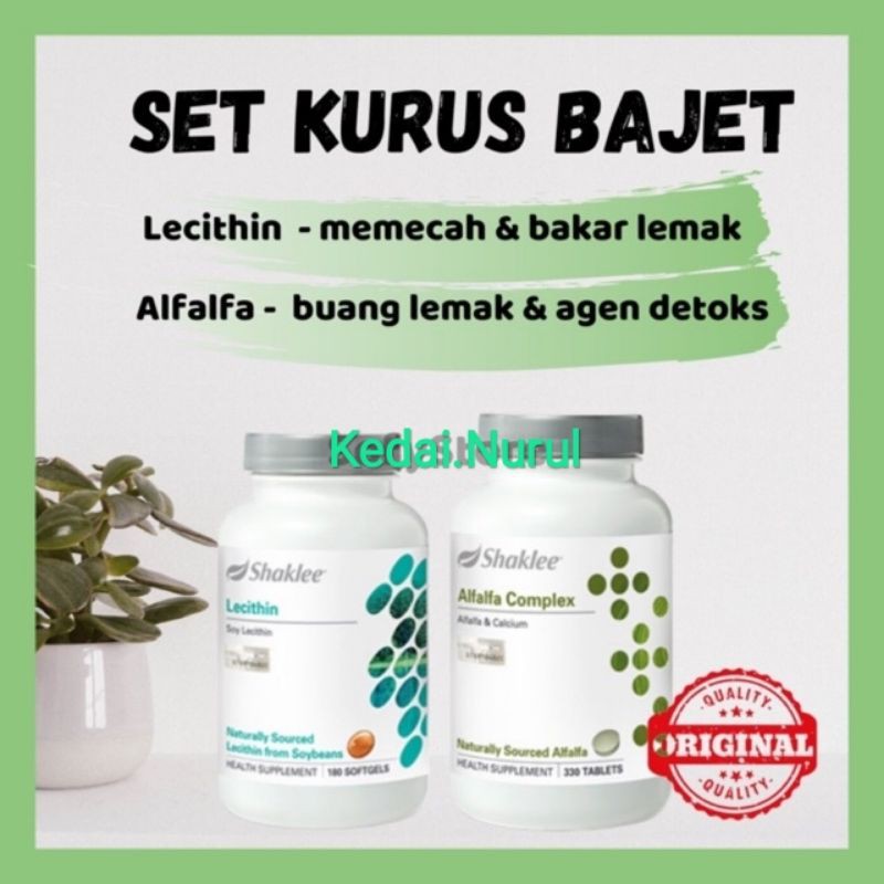 Promosi Shaklee Set Kurus Bajet Set Lecithin Alfalfa