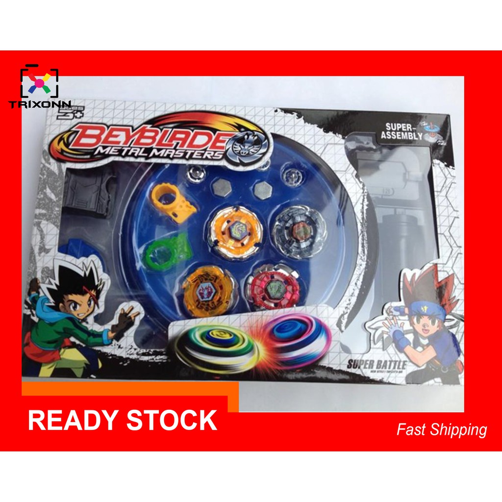Beyblade Burst Set Gyroscope Storm Metal toy Spinning 4 beyblade 2 Launcher  2 bolt 4 tips 1 grip 1 arena 🔥READY STOCK🔥 | Shopee Malaysia