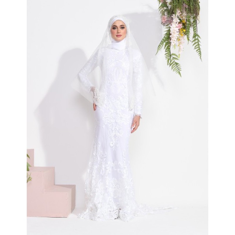 Buy Evangeline Bride Dress By Hijabistahub Dress Nikah Baju Nikah Baju Kahwin Wedding Dress Bride Dress Seetracker Malaysia