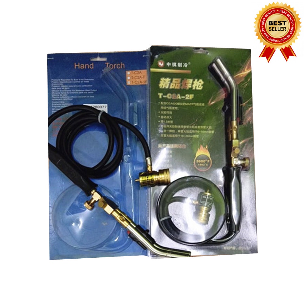 【Double Sided】Hose Torch Gun Hand Make Fire Gas Usa Cooper Rod Map Gas Brazing Soldering Propane Welding 烧焊双枪头