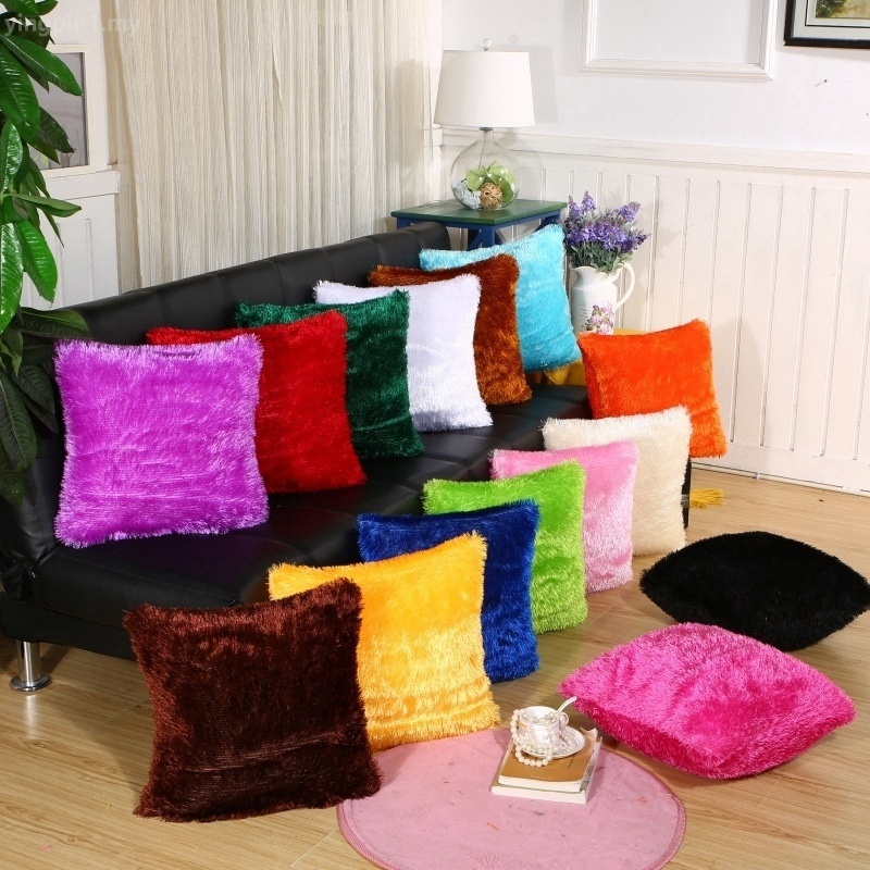 Throw Family Decoration Fur Fluffy Sofa Pillow Soft Plush Luxury Cushion Cover