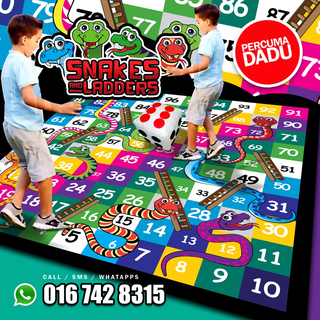 GIANT SNAKES AND LADDERS PLAY MATS & DAM ULAR GERGASI | Shopee Malaysia