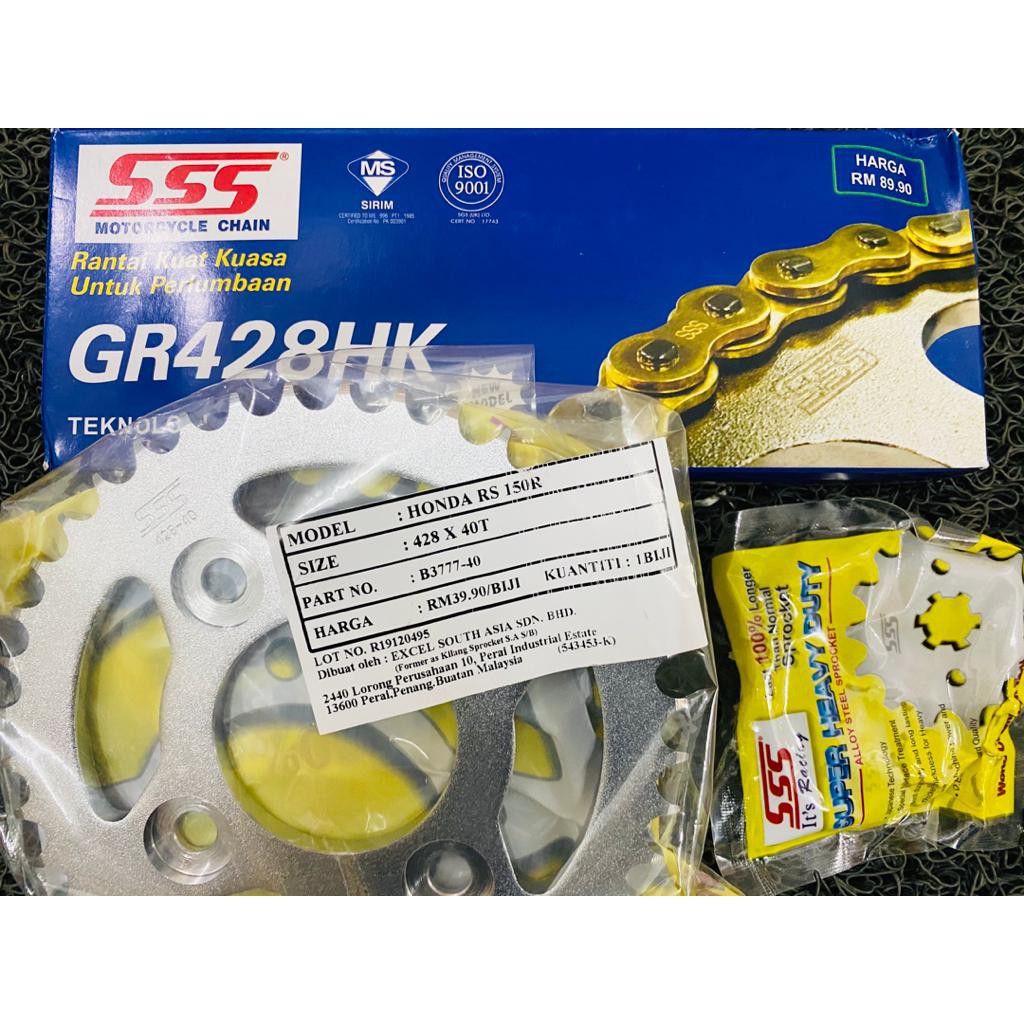 SPROCKET RS150 CHAINSET(428)(RANTAI EMAS HEAVY DUTY) Shopee Malaysia