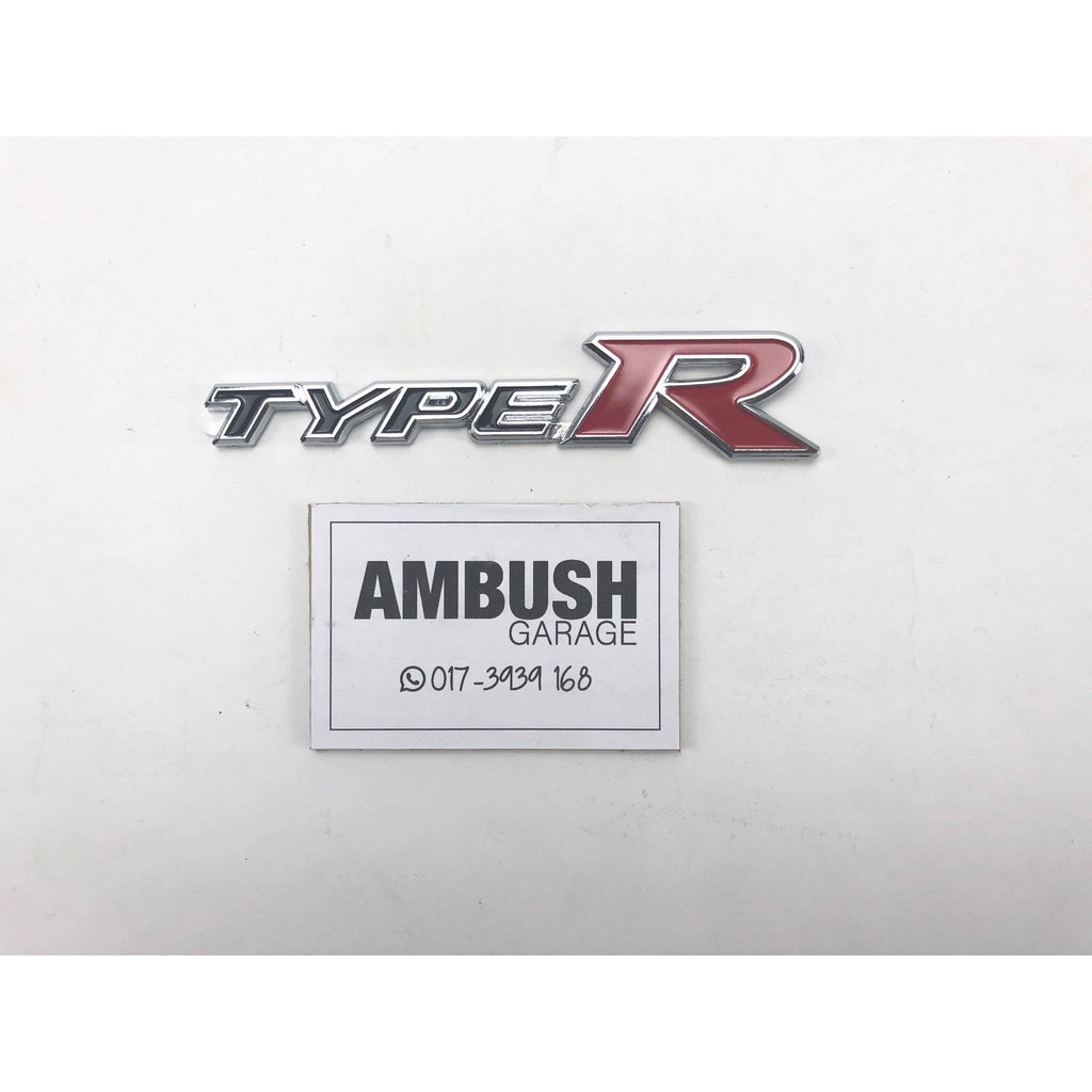 TYPE R Emblem Logo Honda TypeR VTEC Civic FD2R FD Universal Honda 