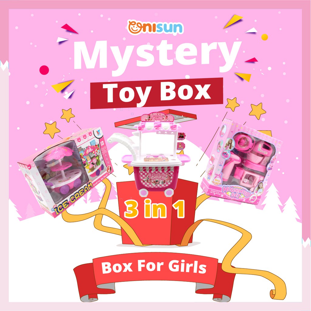 (RM38) Children GIRL Super Worth 3 in 1 Mystery Toy Box (Great Bundle!!)