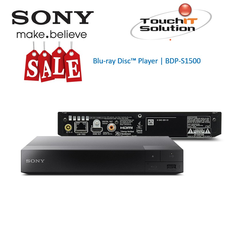 Sony BDP-S1500 Wired Streaming Blu-ray Disc Player