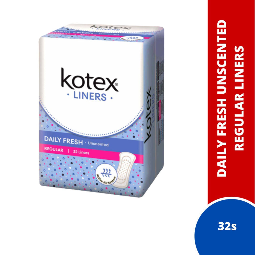 Kotex Daily Fresh Liners Regular Unscented Shopee Malaysia