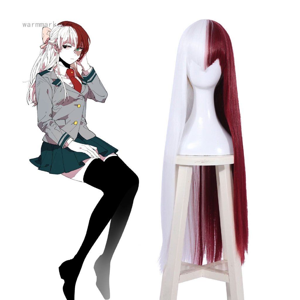 My Hero Academia Todoroki Shoto Genderbend Cosplay Wig Long Straight Hair Simple Shopee Malaysia