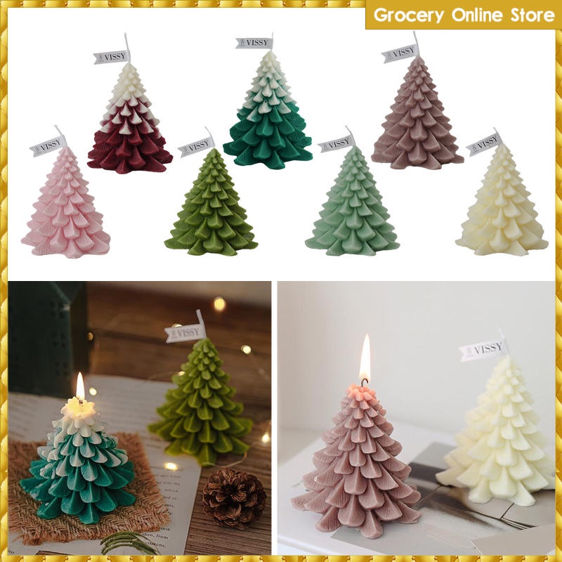 Christmas Tree Shaped Candle, Novelty Candles Wax Scented Candle 3.9