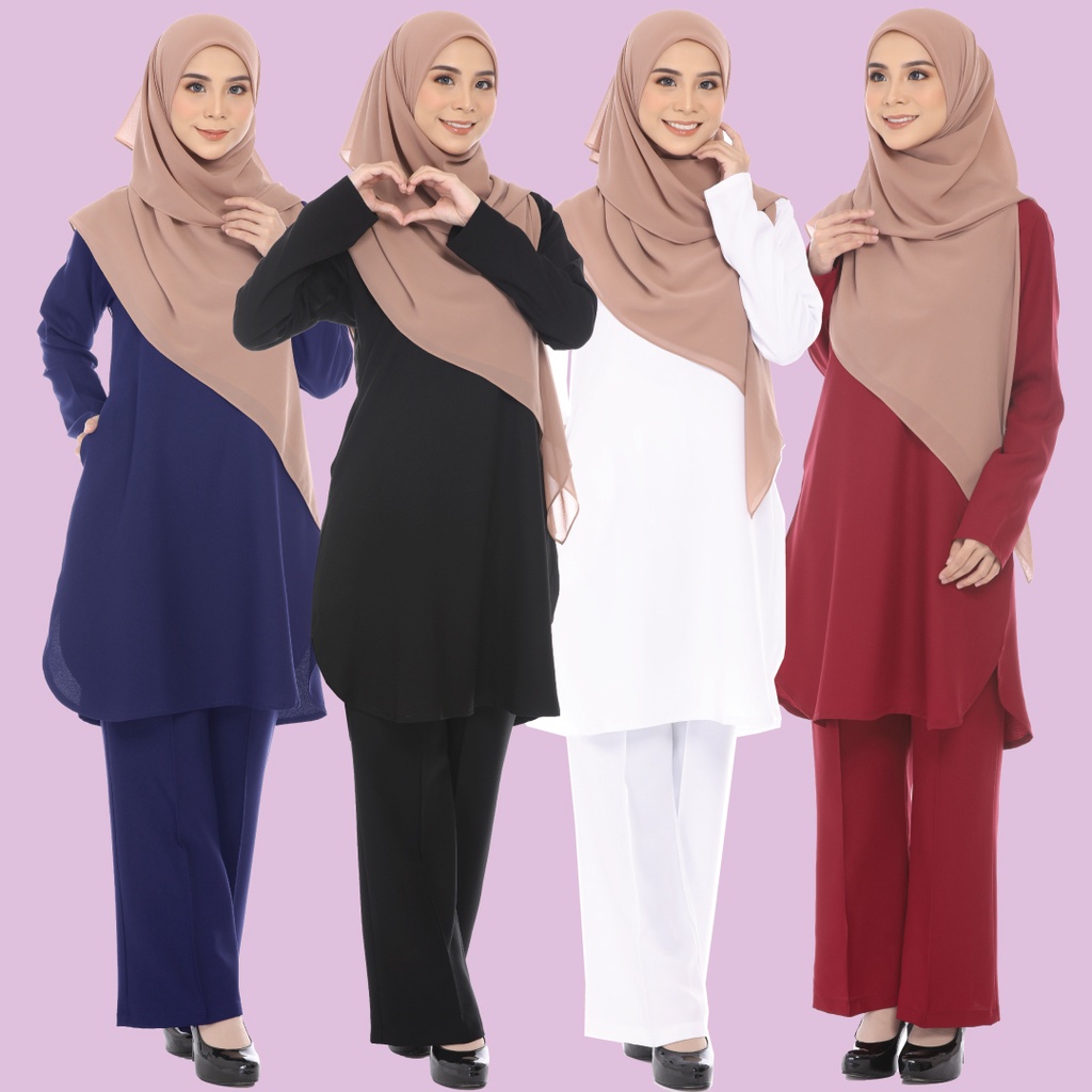 Suit Muslimah Mawar Berkualiti. Suit Labuh
