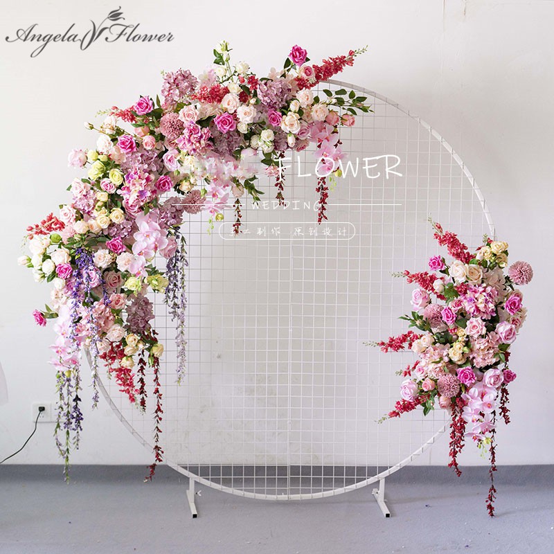 Custom European wedding arch decor artificial flower wrought iron wedding  props fake flower row wedding background flow0 | Shopee Malaysia