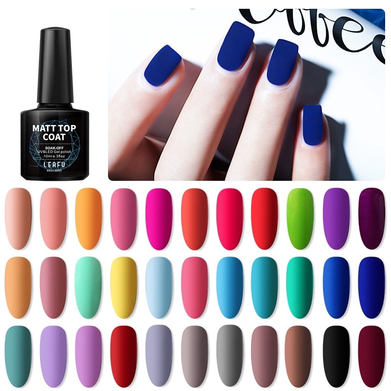 2pcs Matte Uv Gel Nail Polish Pure Nail Color Matte Top Coat Soak