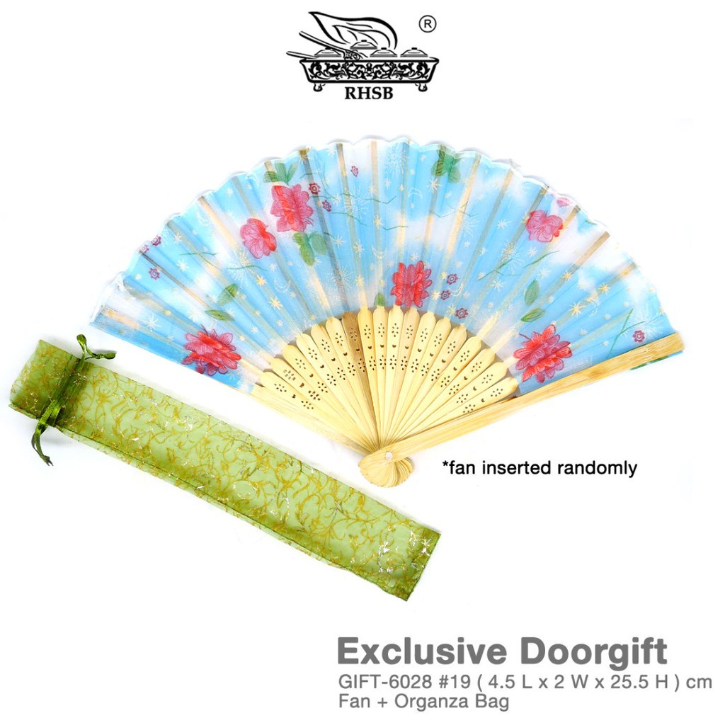 Doorgift Kipas Tangan Fan Doorgift Organsa Uncang Kipas Wedding Kahwin Hadiah Gf6028 Shopee Malaysia